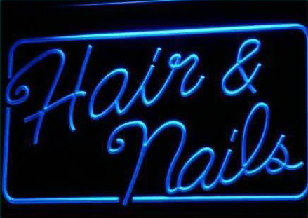 Hair & Nails LED Light Sign
